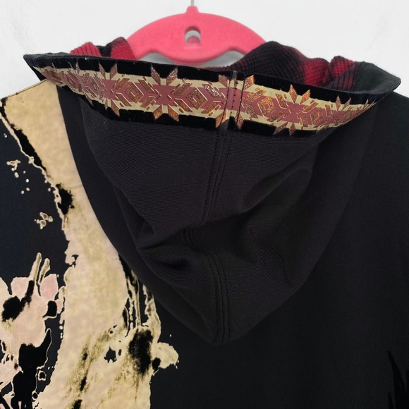 Ruthless Art Embroidered Rhinestone Embellished Black Hoodie Medium - Picture 12 of 17